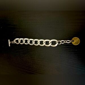Twisted silver classic chain bracelet